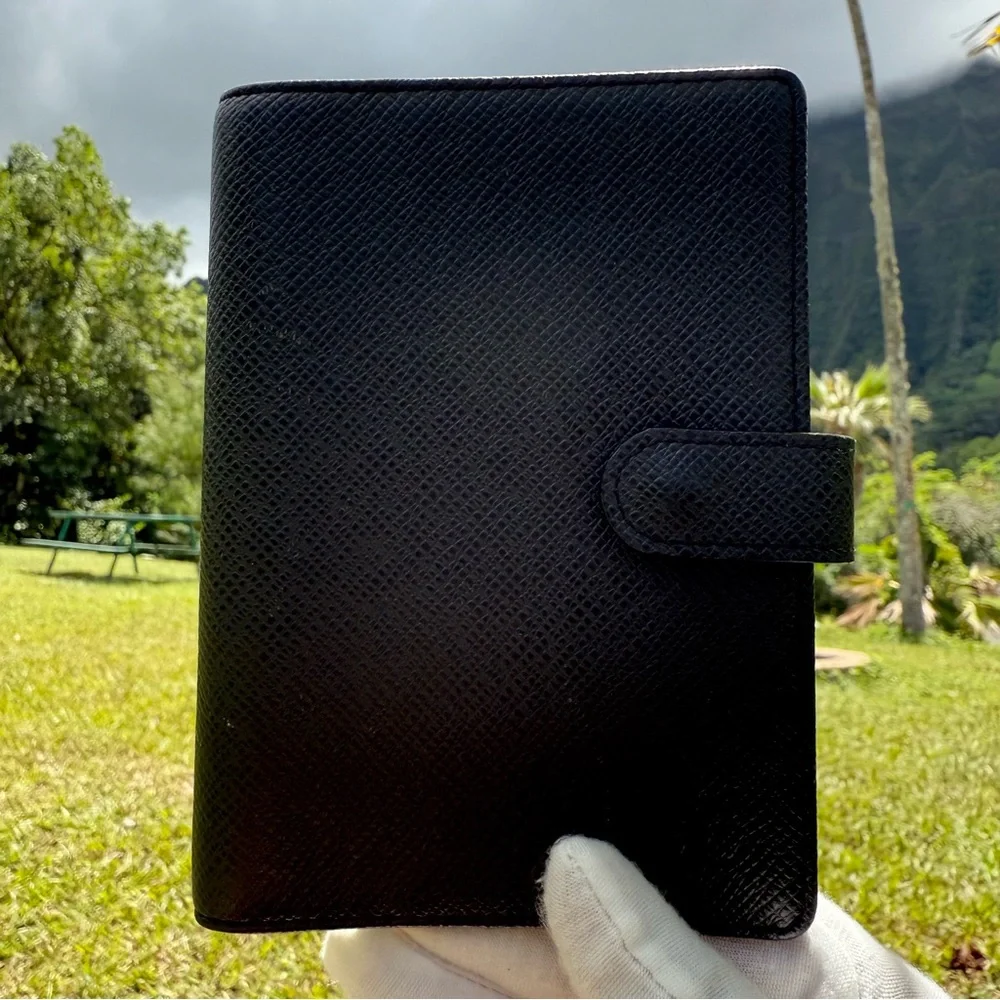 Louis Vuitton Taiga Leather Agenda Notebook Cover Agenda PM Authentic